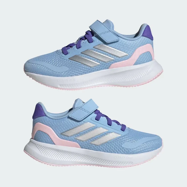 Кросівки Adidas Runfalcon 5 C Glow Blue/Silver Metallic/Clear Pink 34-2.5-22.3см - изображение 9
