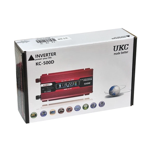 Инвертор UKC KC-500D 500W 12В-220В с дисплеем - изображение 6