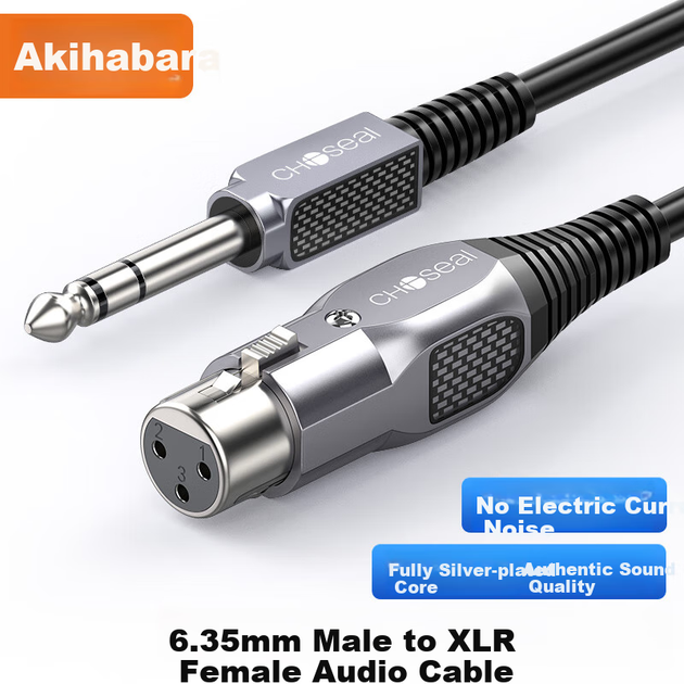 Аудиокабель Choseal QS3573T3 Jack 6.3 мм — XLR (мама), 3 м - изображение 3