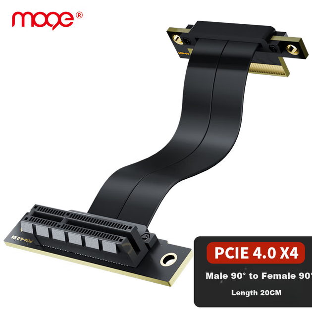 Удлинитель PCI-E MOGE Capricorn GEN4 20 см (MC499420) - Фото 4 Удлинитель PCI-E MOGE Capricorn GEN4 20 см (MC499420) - изображение 4