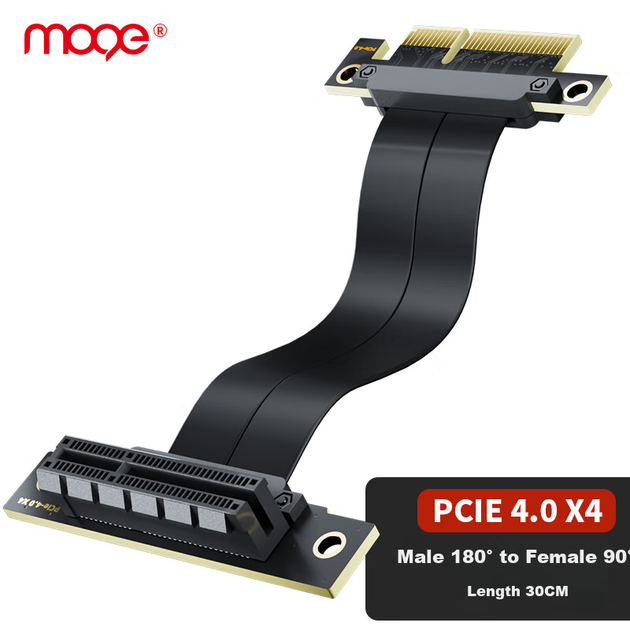 Райзер MOGE MC489430 PCI-E x4 30 см - Фото 4 Райзер MOGE MC489430 PCI-E x4 30 см - зображення 4