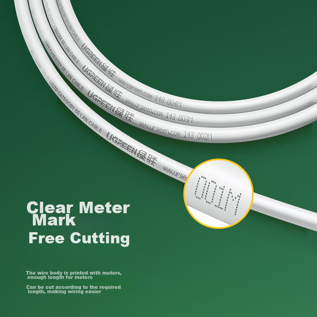 Кабель UGREEN телефонный RJ11 медный, 100 м, 80103 - изображение 6