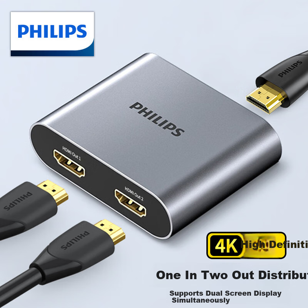 Разветвитель HDMI Philips 4K 1 вход на 2 виходи - изображение 10