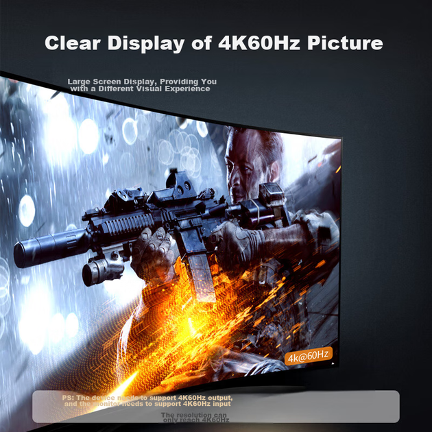 Кабель Ugreen USB Type-C - HDMI 4K 60 Гц 1 м (15760) - изображение 2