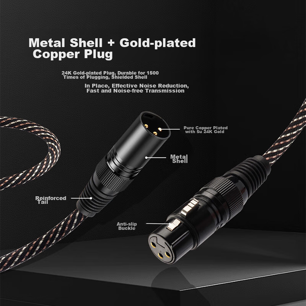 Межблочный кабель Yangyang XLR — 2 × RCA балансный 0.5 м - изображение 9
