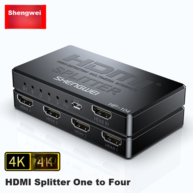 Разветвитель HDMI Shengwei HP-104 1x4 (4K/30 Гц) - изображение 3