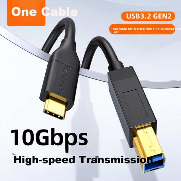 Кабель CABLE CREATION USB3.2 Type-C - USB-B 10Гбит/с, 2м - изображение 4
