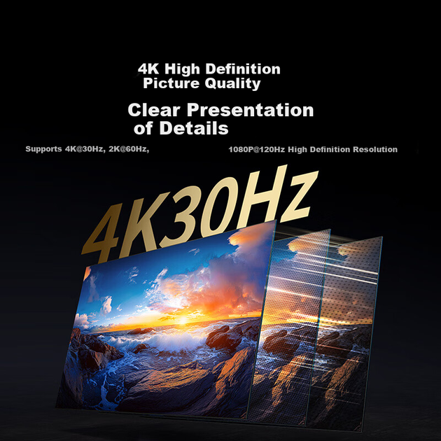 Разветвитель HDMI UGREEN 55492 4K золотистый - изображение 4