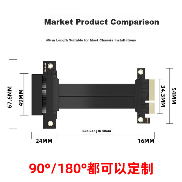 Удлинитель PCI-E x4 MOGE PCI-E 4.0 40 см (MC488440) - Фото 5 Удлинитель PCI-E x4 MOGE PCI-E 4.0 40 см (MC488440) - изображение 5