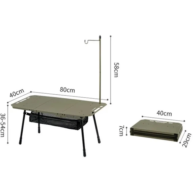 Стіл розкладаний Naturehike CNK2450JJ025 80х40 см Olive - зображення 2