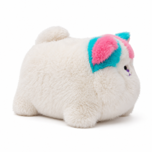 Интерактивный котик Пушистик Fluff Pets, 28 см, с розово-бирюзовыми ушками, мяукает - изображение 3