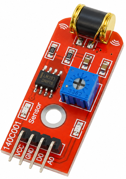 801S пьезоэлектрический датчик удара и вибрации, модуль сенсора для Arduino - Фото 2 801S пьезоэлектрический датчик удара и вибрации, модуль сенсора для Arduino - изображение 2