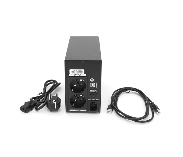 ДБЖ Ritar E-RTM-LI-550 (330W) LED AVR 3st 2xSCHUKO socket АКБ LiFePO4x12V92Wh - зображення 3