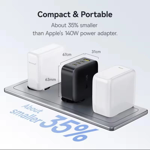 Сетевое зарядное устройство для Baseus EnerFill FE11 140W Black (E0121J00) - изображение 4