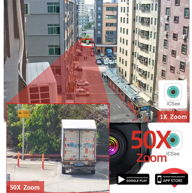 Вулична Wi-Fi камера відеоспостереження Sectec ST-682-8M-50X-IC. iCSee - зображення 5