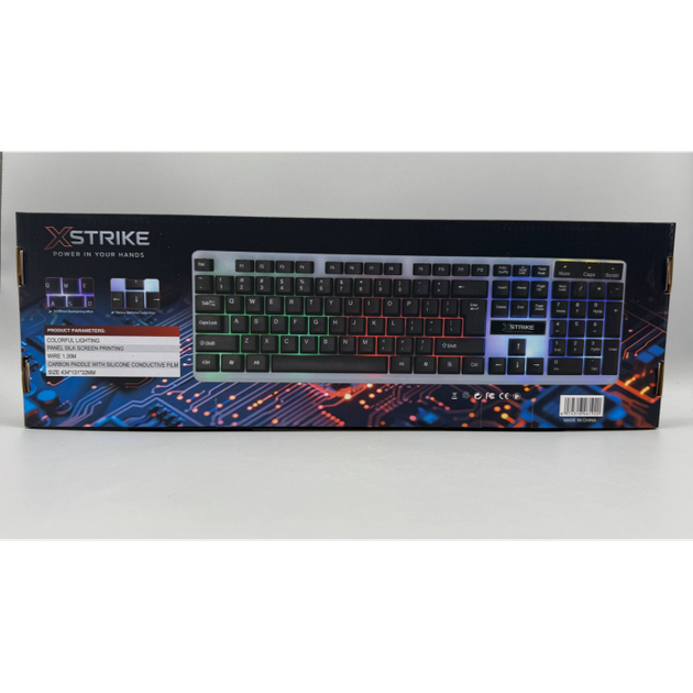 Проводная клавиатура с подсветкой XSTRIKE X-1080 RGB USB с подсветкой - изображение 5