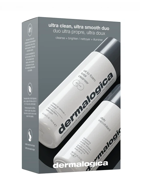 Zestaw do pielęgnacji twarzy Dermalogica Ultra Clean Ultra Smooth Duo płyn do mycia twarzy Oil to Foam Total Cleanser 250 ml + mikroeksfoliant Daily Skin Health 74 g (666151914384) - Zdjęcie 1 Zestaw do pielęgnacji twarzy Dermalogica Ultra Clean Ultra Smooth Duo płyn do mycia twarzy Oil to Foam Total Cleanser 250 ml + mikroeksfoliant Daily Skin Health 74 g (666151914384) - obraz 1