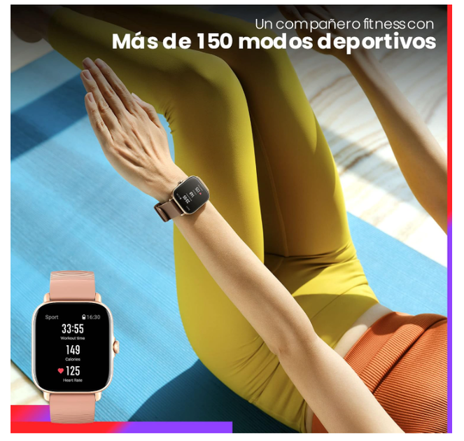 Смарт-часы Amazfit GTS 3 1.75" AMOLED, GPS, для iOS и Android, спортивные фитнес-часы Tera Rosa - изображение 6