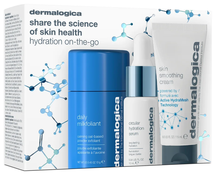 Zestaw Dermalogica Peeling Hydration on the go Daily 13 g + Serum do twarzy Circular Hydration 10 ml + Krem do twarzy Skin Smoothing 15 ml (666151913851) - Zdjęcie 1 Zestaw Dermalogica Peeling Hydration on the go Daily 13 g + Serum do twarzy Circular Hydration 10 ml + Krem do twarzy Skin Smoothing 15 ml (666151913851) - obraz 1