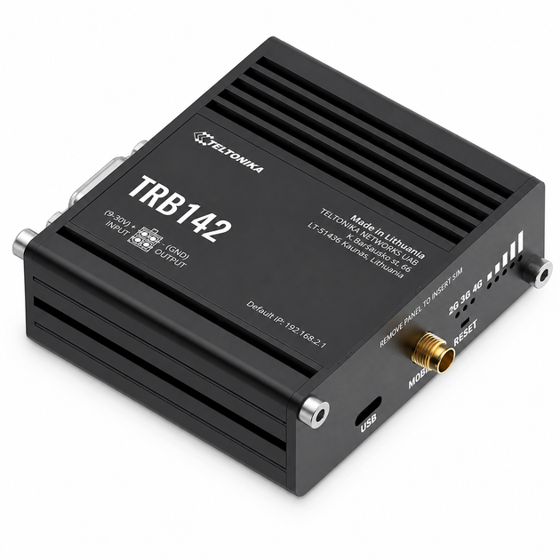 Промышленный маршрутизатор Teltonika TRB142 с LTE RS232 9 – 30В Черный - изображение 3