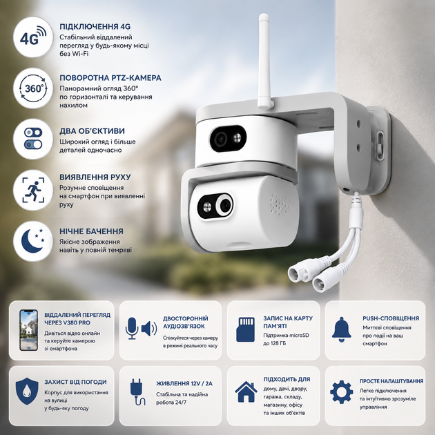 Уличная камера видеонаблюдения SmartHD Ai08+ 4G - Фото 6 Уличная камера видеонаблюдения SmartHD Ai08+ 4G - изображение 6