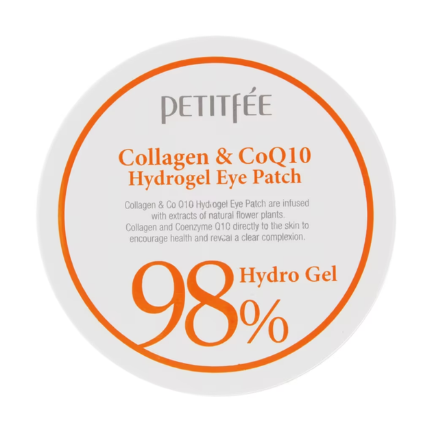 Гидрогелевые патчи для кожи вокруг глаз с коллагеном и коэнзимом Petitfee Collagen 98% & Co Q10 Hydrogel Eye Patch 60 шт - изображение 4