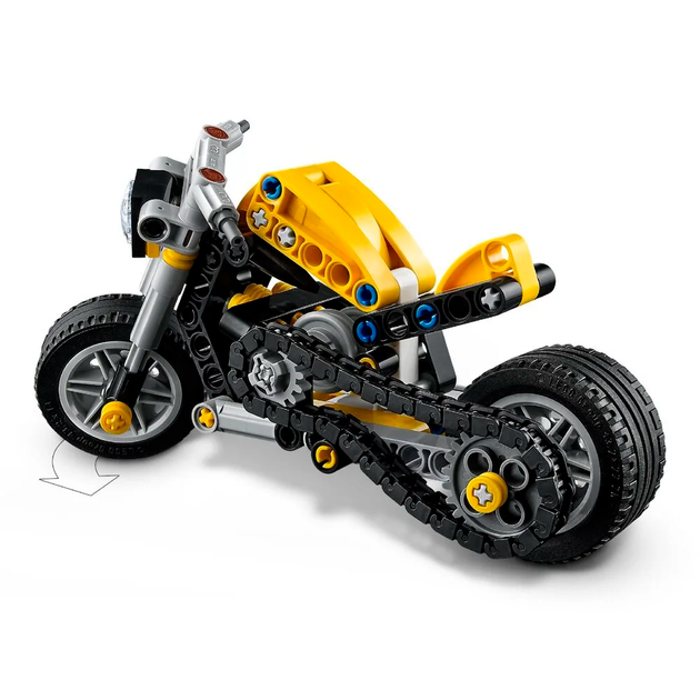 Конструктор LEGO Technic Желтый мотоцикл 151 деталь (42225) - изображение 7