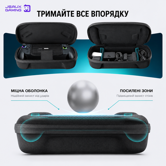 Оригинальный дорожный кейс JSAUX BG0136 Double Decker для ROG Xbox Ally X / Ally, сумка для консоли и аксессуаров - изображение 6