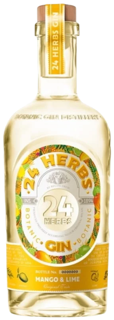 Джин 24 Herbs Botanic Mango & Lime 0,7л 40% - Фото 1 Джин 24 Herbs Botanic Mango & Lime 0,7л 40% - зображення 1