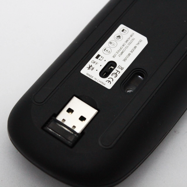Бездротова миша з RGB підсвічуванням на 1600DPI + Bluetooth / Безшумна акумуляторна мишка для ПК - зображення 9