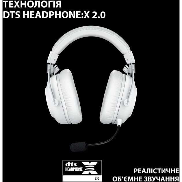 Навушники Logitech G Pro X 2 Lightspeed Wireless White (981-001269) - зображення 9