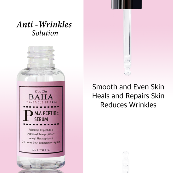 Сыворотка против морщин с пептидным комплексом Cos De Baha Peptide Serum P60 60 мл - Фото 4 Сыворотка против морщин с пептидным комплексом Cos De Baha Peptide Serum P60 60 мл - изображение 4