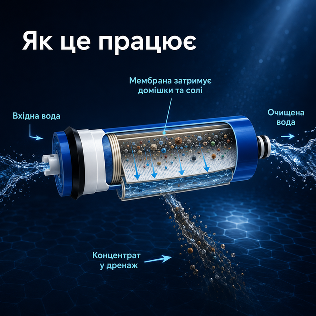 Мембранний елемент надтонкого очищення води Canature 100G для побутового осмосу - изображение 2