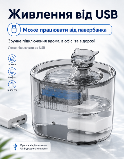 Поилка NP-243 для кошек автопоилка питьевой фонтан для кошек кошек собак для домашних животных поилка с фильтром - Фото 4 Поилка NP-243 для кошек автопоилка питьевой фонтан для кошек кошек собак для домашних животных поилка с фильтром - изображение 4
