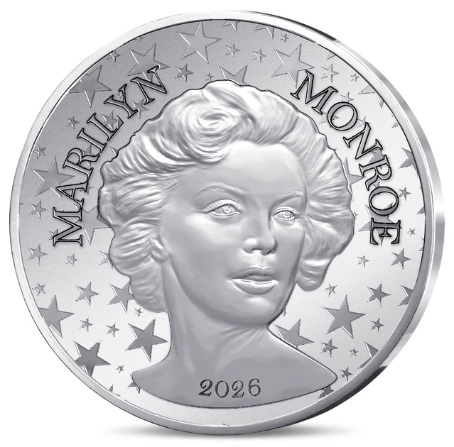 Срібна монета 10 євро Мерилін Монро у сувенірному пакованні. France 10 euro silver coin 2026 - Marilyn Monroe - изображение 3