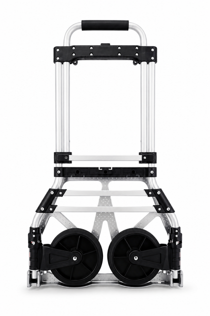 Складная ручная тележка Helper HP - 1201 до 100 кг для покупок груза багажа тележка для перевозки грузов алюминиевая с защитными бамперами двухколесная тачка тележка для склада - изображение 3
