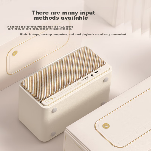 Колонка EDIFIER M230 ретро Bluetooth высококачественная деревянная настольная, бежево-белая - изображение 6