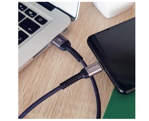 MAKE USB to Type-C 3A 1м Denim Grey (MCB-CD10GR) - изображение 3