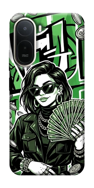 Чохол Money woman green для Xiaomi Redmi A7 Pro 4G - Фото 1 Чохол Money woman green для Xiaomi Redmi A7 Pro 4G - зображення 1
