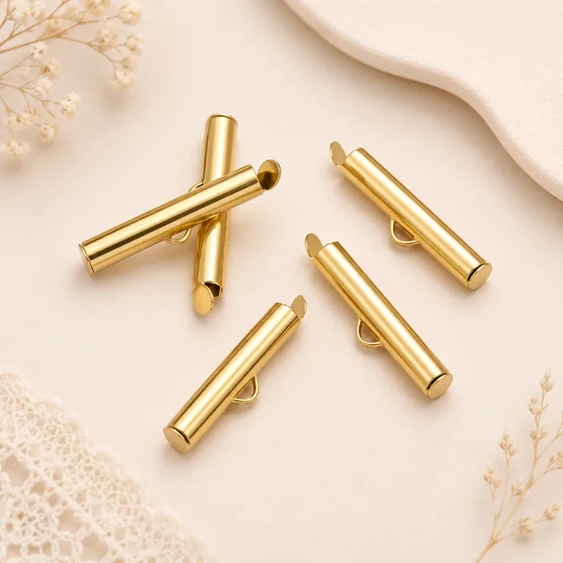 Кінцевик-затискач для стрічок браслетів 25мм (пара) (25mm-2/gold) - Фото 1 Кінцевик-затискач для стрічок браслетів 25мм (пара) (25mm-2/gold) - изображение 1