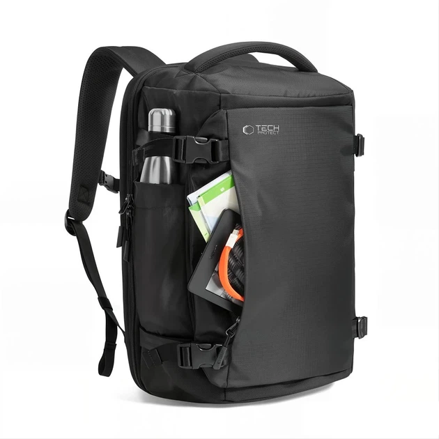 Рюкзак Tech-Protect Defender S70 Ryanair & Wizzair Travel Laptop Cabin 24L 40x30x20 Black (5906302324569) - зображення 3