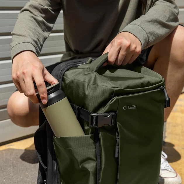 Рюкзак Tech-Protect Defender S70 Ryanair & Wizzair Travel Laptop Cabin 24L 40x30x20 Military Green (5906302324576) - изображение 9