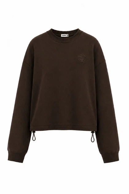 Світшот базовий з лого SP005 2602574161410 L/XL Коричневий - зображення 8