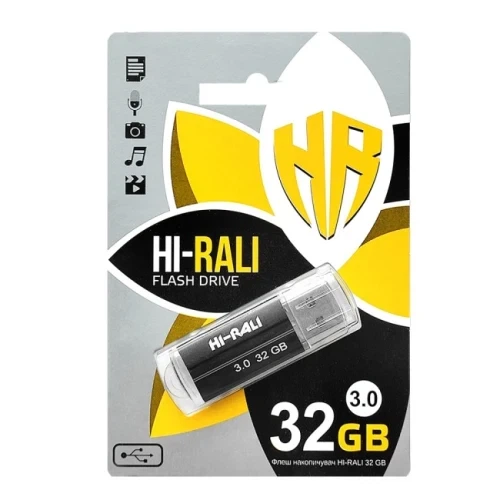 Флеш накопичувач USB 32Gb Hi-Rali Corsair, Black, USB 3.0 (HI-32GB3CORBK) - изображение 2