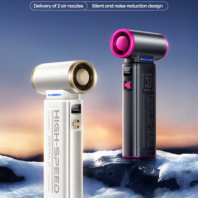 Портативний турбовентилятор REMAX High-Speed 130000 RPM Turbo Cannon Handheld Fan RS-SF19 White (6954851255550) - изображение 3