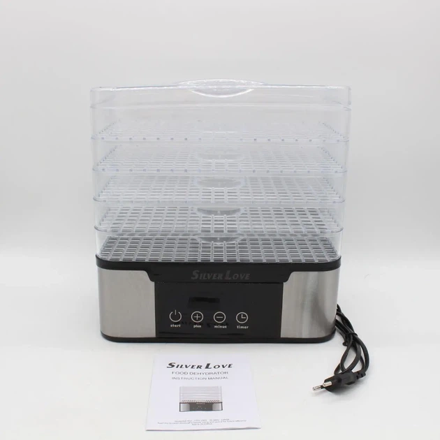 Сушилка для овощей и фруктов Silver Love RB-912 1000 Вт 5 уровней 35–70°C - изображение 4