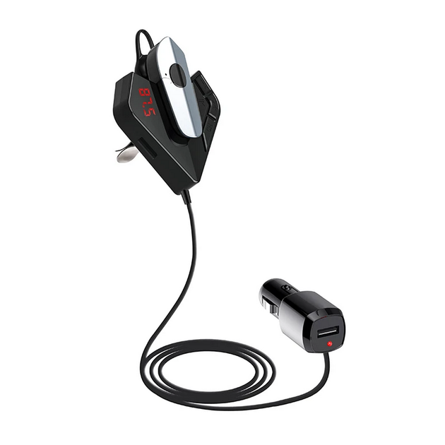 FM-модулятор з Bluetooth та USB, V11 BT + Гарнітура - зображення 2
