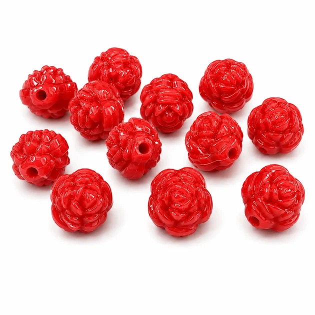 Намистини пластикові Трояндочка червоні 12 мм (500-rose/red) Фасування 250г - Фото 1 Намистини пластикові Трояндочка червоні 12 мм (500-rose/red) Фасування 250г - изображение 1