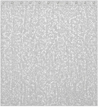 Шторка для ванної кімнати Spazio Shine Black 3D 180х180 із 12-ма кільцями - зображення 3