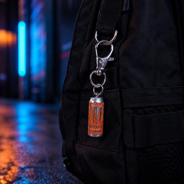 Брелок Monster Energy Ultra Sunrise оранжевый, мини банка энергетика, брелок энергетик Монстер - изображение 7